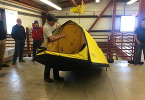 Antarctica Field Safety Training: pitching a tent